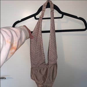 Urban Outfitters plunging sparkly body suit